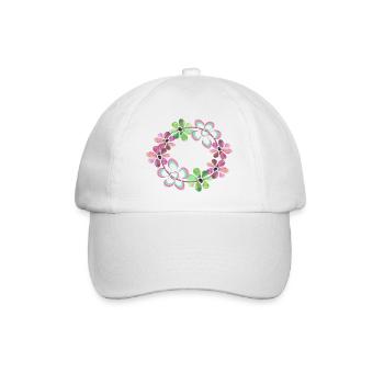 Flower Flowers - Baseball Cap - white/white - Front