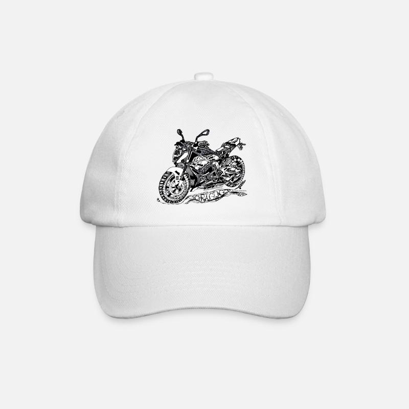 Bikerspruch - Baseballkappe - Weiß/Weiß