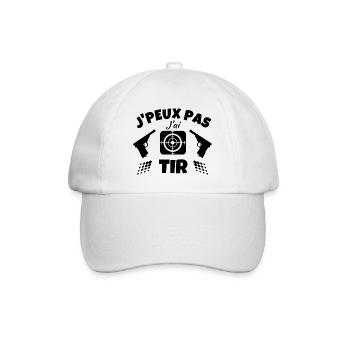 Je peux pas j´ai Tir au pistolet Cadeau - Casquette classique - blanc/blanc - Devant