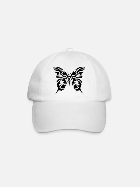papillon tribal - Casquette classique - blanc/blanc