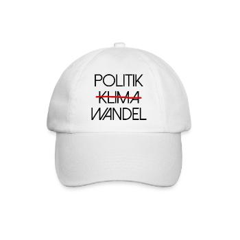 Politik Klima Wandel politisch Klimawandel - Baseballkappe - Weiß/Weiß - Vorne