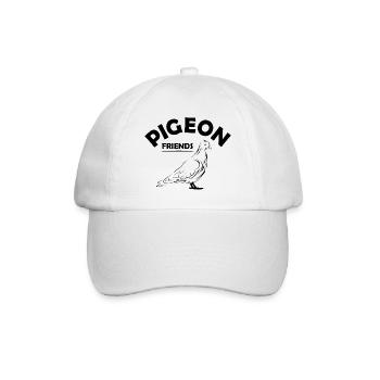 pigeon friends pigeon animals illustration Logo icon - Baseball Cap - white/white - Front