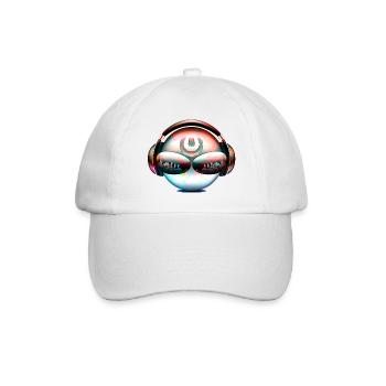 Discjockey Musik - Baseballkappe - Weiß/Weiß - Vorne