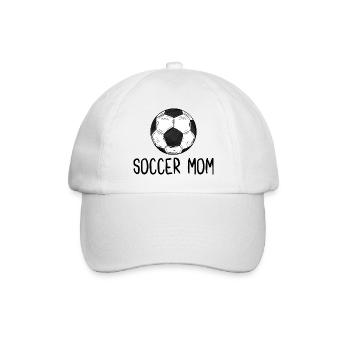 Fußball Mama - Baseballkappe - Weiß/Weiß - Vorne