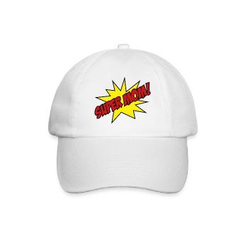 Super Mama! - Baseballkappe - Weiß/Weiß - Vorne