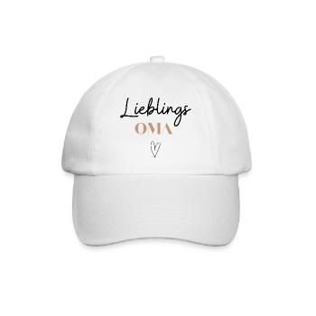 Lieblingsoma, Geschenk Oma, Du wirst Oma 2022 - Baseballkappe - Weiß/Weiß - Vorne