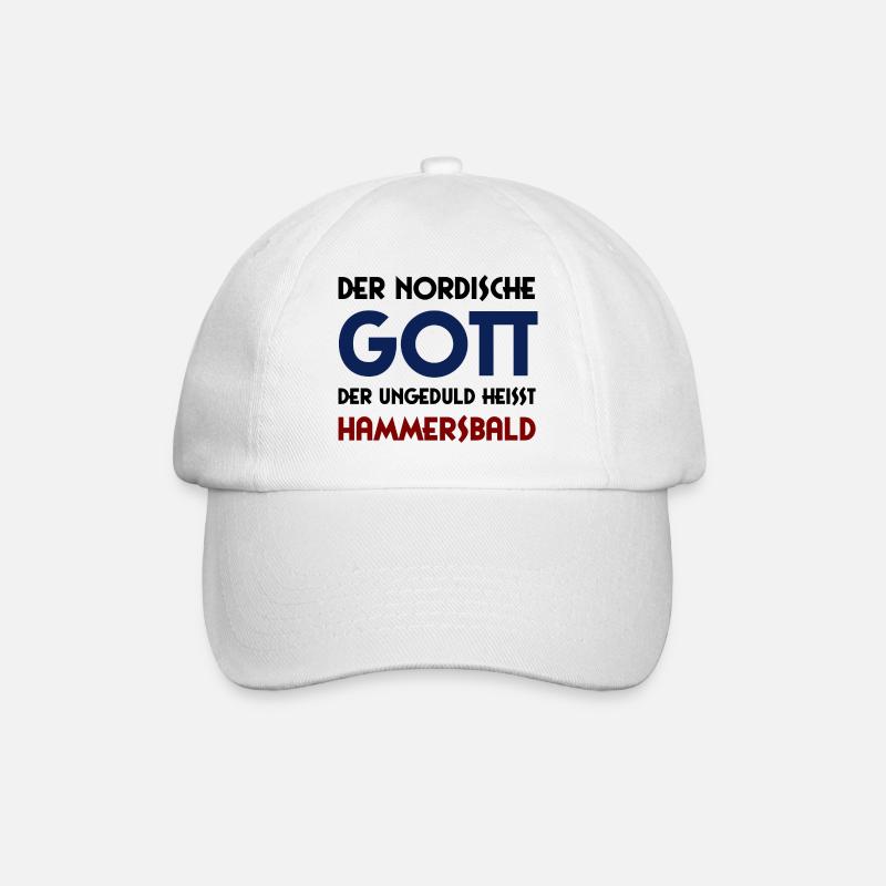 Gott der Ungeduld - Hammersbald - Baseballkappe - Weiß/Weiß