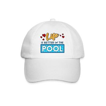 natation fitness dauphin nage nageur plaisir - Casquette classique - blanc/blanc - Devant