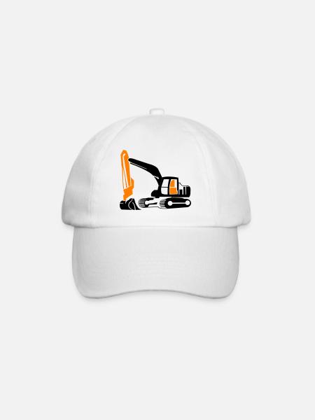 Bagger - Baseballkappe - Weiß/Weiß