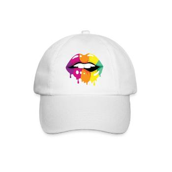 Lèvres colorées - Casquette classique - blanc/blanc - Devant