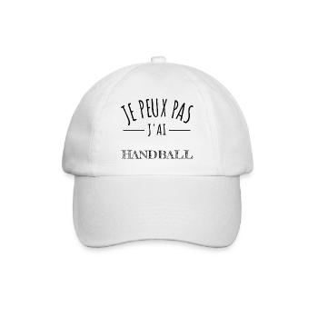 je peux pas j’ai handball humour joueur sport - Casquette classique - blanc/blanc - Devant