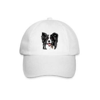 Border Collie - Casquette classique - blanc/blanc - Devant