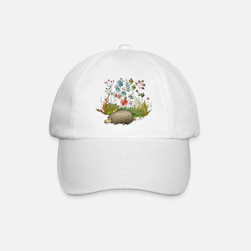 Igel - Baseballkappe - Weiß/Weiß