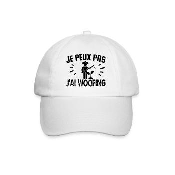 je peux pas j'ai woofing - Casquette classique - blanc/blanc - Devant