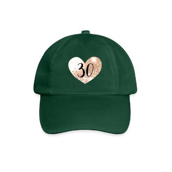 30 nombre de cœurs - Casquette classique - vert bouteille - Devant