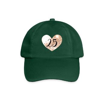 25 Nombre de cœur - Casquette classique - vert bouteille - Devant