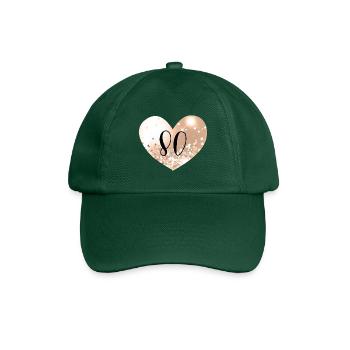 80 Nombre de cœur - Casquette classique - vert bouteille - Devant