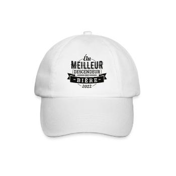 Élu meilleur descendeur de bière 2022 - Casquette classique - blanc/blanc - Devant