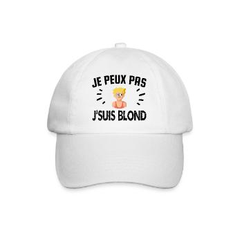 je peux pas je suis blond - Casquette classique - blanc/blanc - Devant