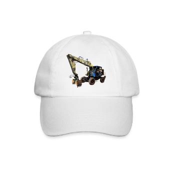 T174 Bagger DDR - Baseballkappe - Weiß/Weiß - Vorne