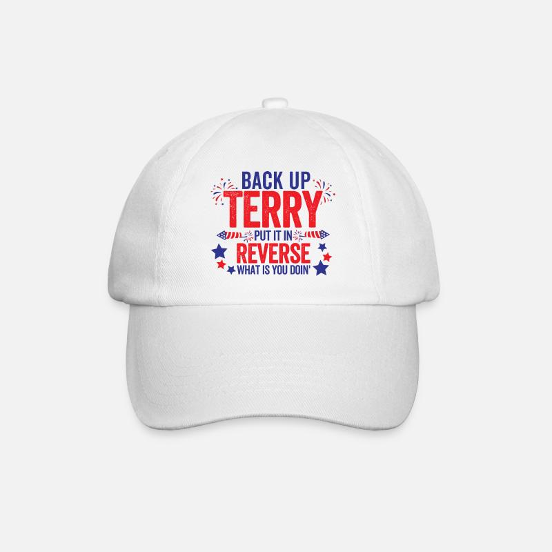 Drôle de feu d’artifice éponge de sauvegarde 4 juillet - Casquette classique - blanc/blanc