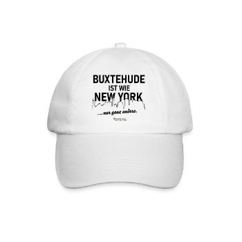 Buxtehude ist wie New York - Baseballkappe - Weiß/Weiß - Vorne