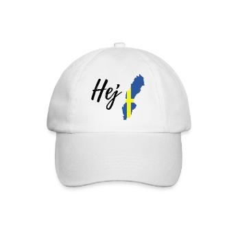 Hej Schweden - Baseballkappe - Weiß/Weiß - Vorne