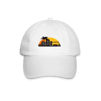 Leipzig Skyline - Baseballkappe - Weiß/Weiß - Vorne