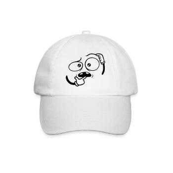 Doubtful Hand Gesture Face - Baseball Cap - white/white - Front