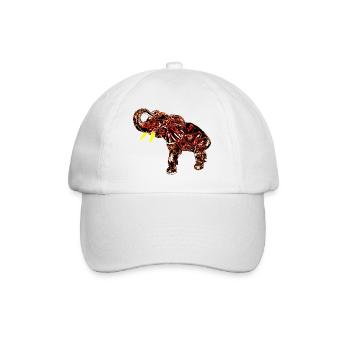 Edelfant Elefant - Baseballkappe - Weiß/Weiß - Vorne