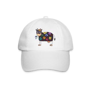 Cow - Baseball Cap - white/white - Front