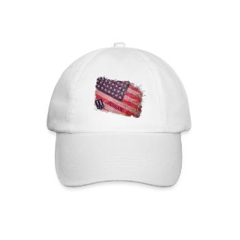 Amerikanische Flagge - Baseballkappe - Weiß/Weiß - Vorne