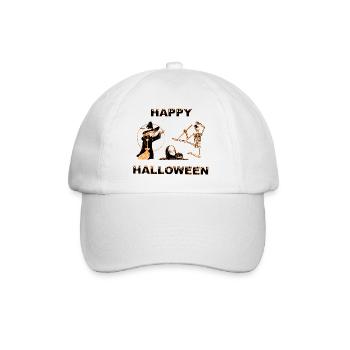 Sorciers d’Halloween effrayants et conception de squelette - Casquette classique - blanc/blanc - Devant