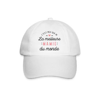 C'est moi qui ai la meilleure mamie du monde - Casquette classique - blanc/blanc - Devant