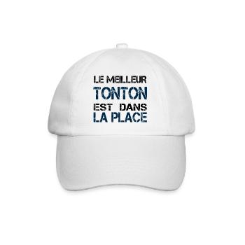 Tonton dans la place - Casquette classique - blanc/blanc - Devant