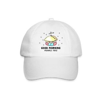 "Monkey mind" mindfulness, cool, funny saying - Baseball Cap - white/white - Front