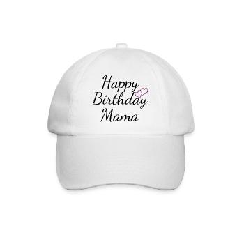 Joyeux anniversaire maman - Casquette classique - blanc/blanc - Devant
