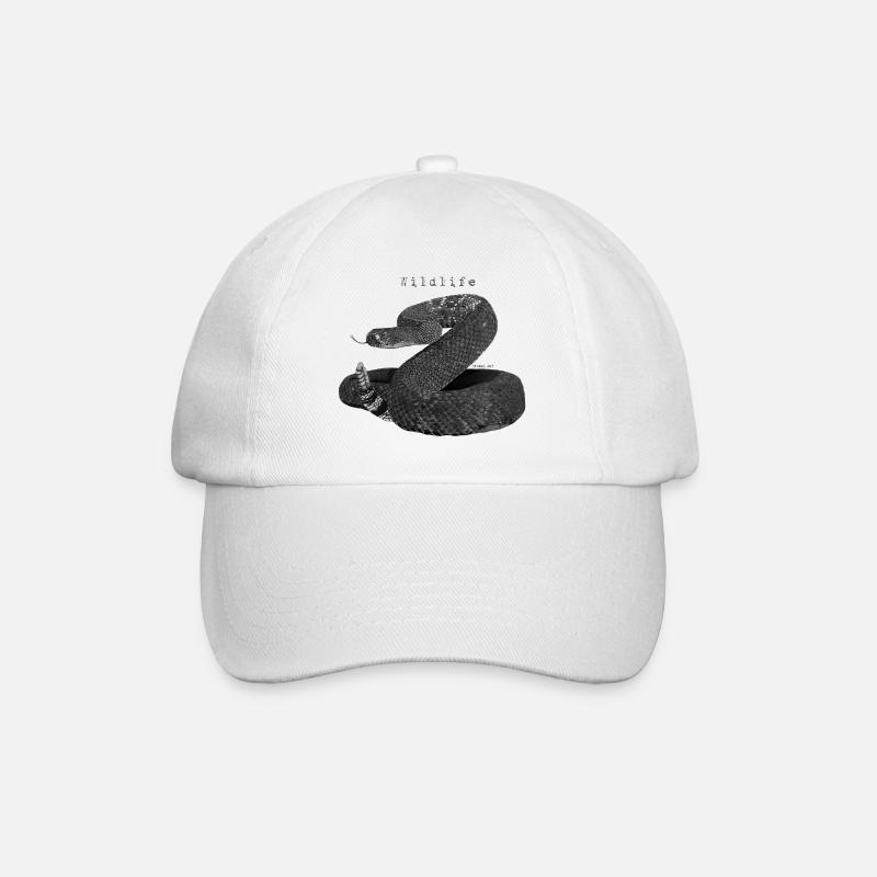 Snake - Baseball Cap - white/white