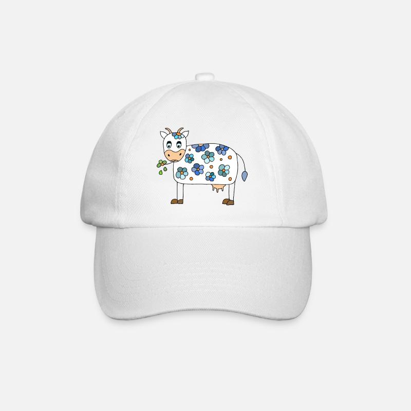 Kuh - Baseballkappe - Weiß/Weiß
