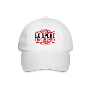 Sport | Le sport c est la Santé - Casquette classique - blanc/blanc - Devant