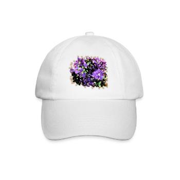 prairie de fleurs pourpres - Casquette classique - blanc/blanc - Devant