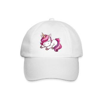 Sleeping Unicorn Lazy Lazing Gift Idea - Casquette classique - blanc/blanc - Devant