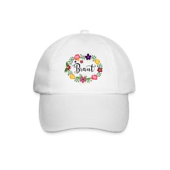 Braut Junggesellinnenabschied Heirat heiraten - Baseballkappe - Weiß/Weiß - Vorne