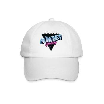 Munich Germany City Skyline Vintage Retro - Baseball Cap - white/white - Front
