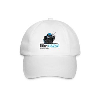 Hühner Rocken - Baseballkappe - Weiß/Weiß - Vorne