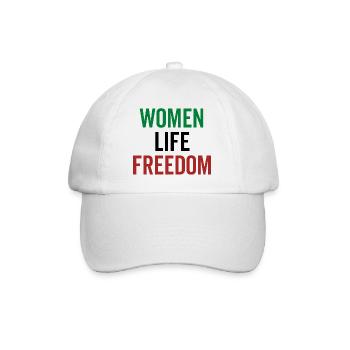 Frauen Leben Freiheit - Baseballkappe - Weiß/Weiß - Vorne