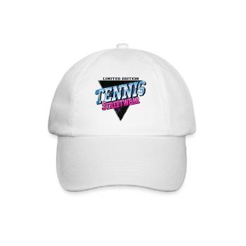Tennis Sport Vintage Retro Streetwear Spieler - Baseballkappe - Weiß/Weiß - Vorne