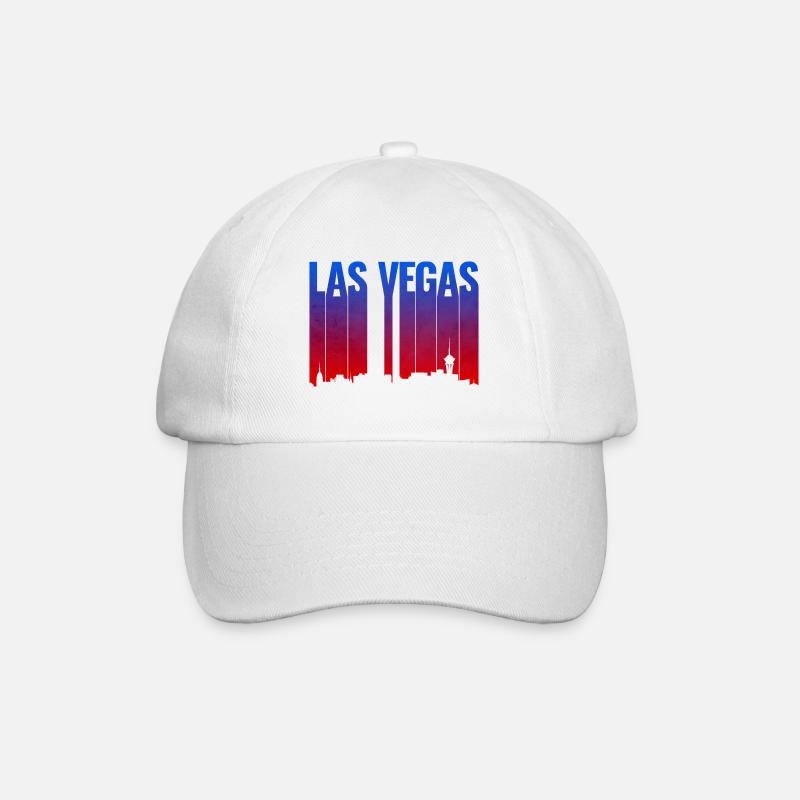 Las Vegas Gradient Skyline Silhouette - Baseballkappe - Weiß/Weiß