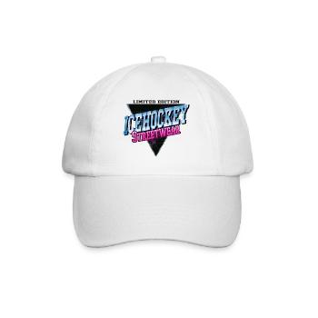 Ice Hockey Sport Neon Vintage Retro Streetwear - Baseball Cap - white/white - Front