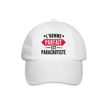 l homme parfait est parachutiste - Casquette classique - blanc/blanc - Devant